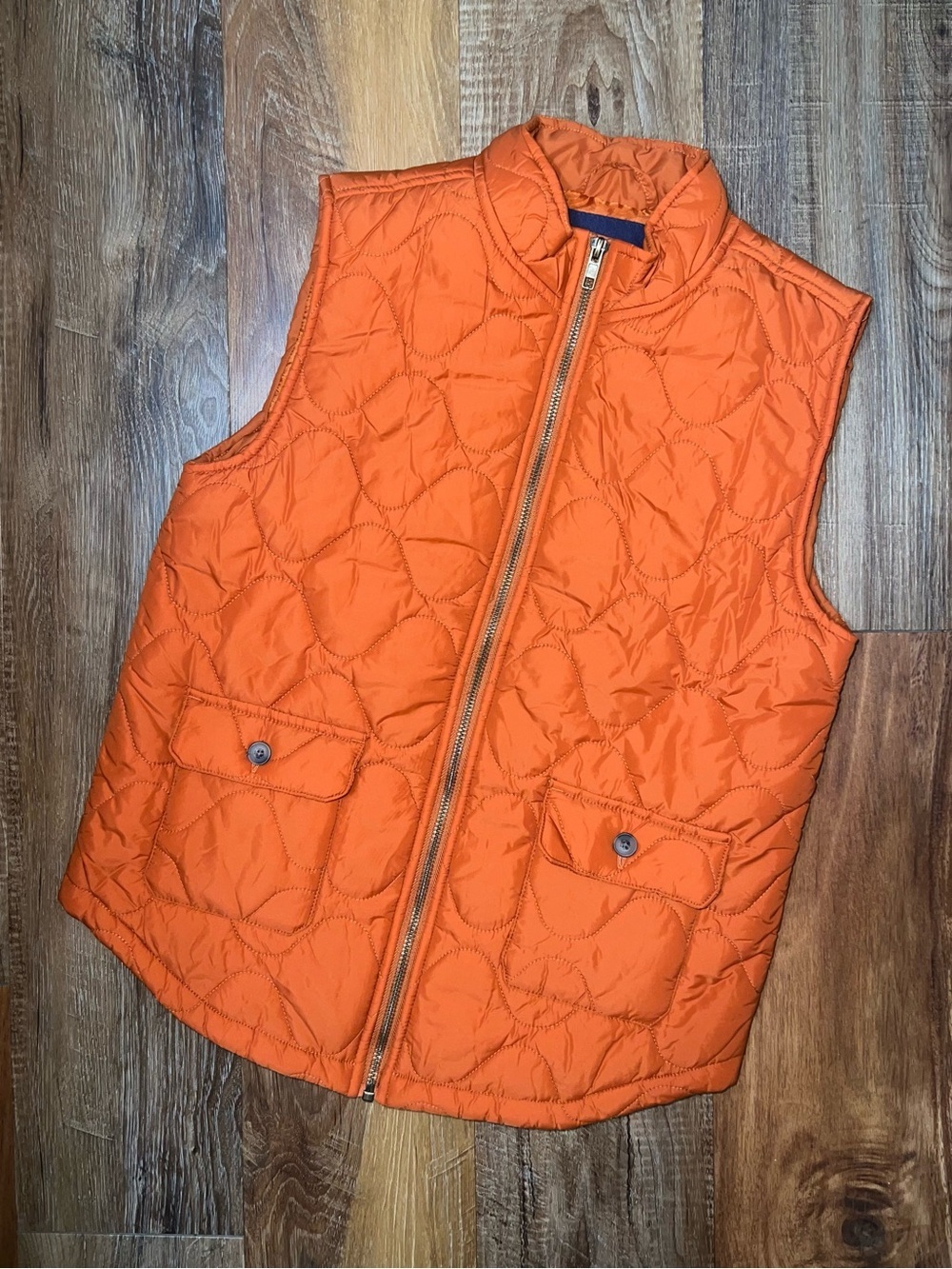 Janie and Jack Boys The Metropolitan Quilted Puffer Vest - Orange, Size 10-12